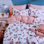 multicolor leaf design bedsheet