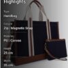 Women Blue, Tan Handbag