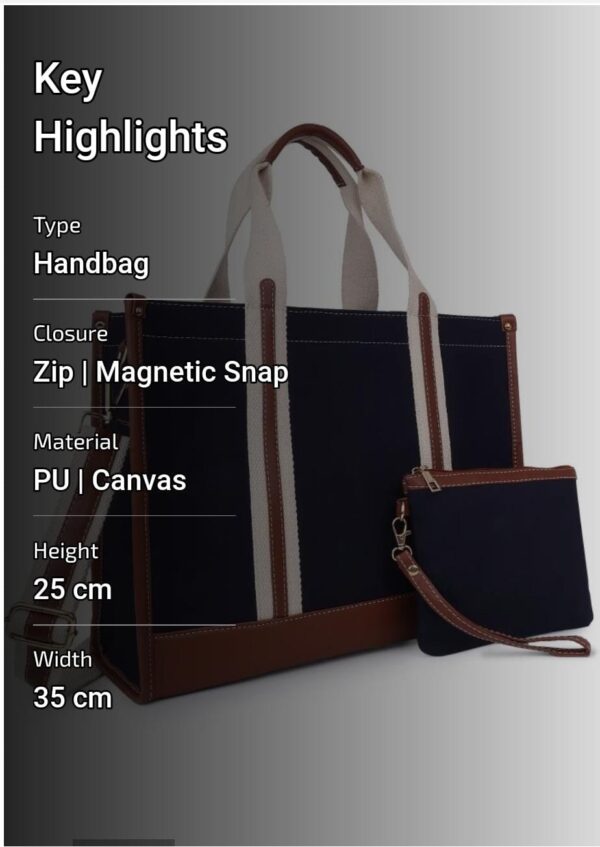 Women Blue, Tan Handbag