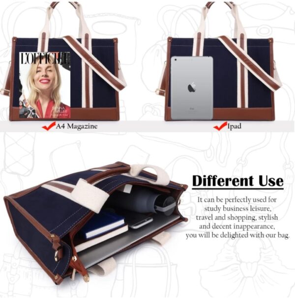 Women Blue, Tan Handbag