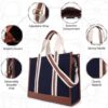 Women Blue, Tan Handbag