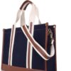 Women Blue, Tan Handbag