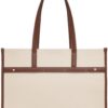 white Leather Tote Bag