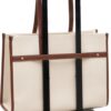 white Leather Tote Bag