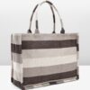 Striped Shopper Tote Bag