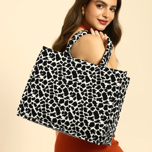 Printed shopper tote bag